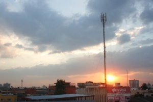 Photograph of a sunset in Guatemala City